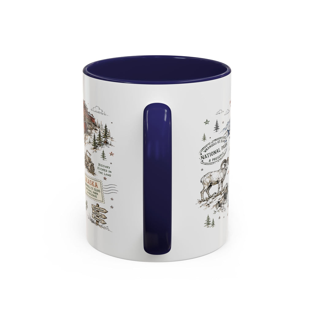 Wrangell-St. Elias National Park Coffee Mug | Alaska Wilderness Climbing Gift | Accent Color Ceramic 11oz 15oz