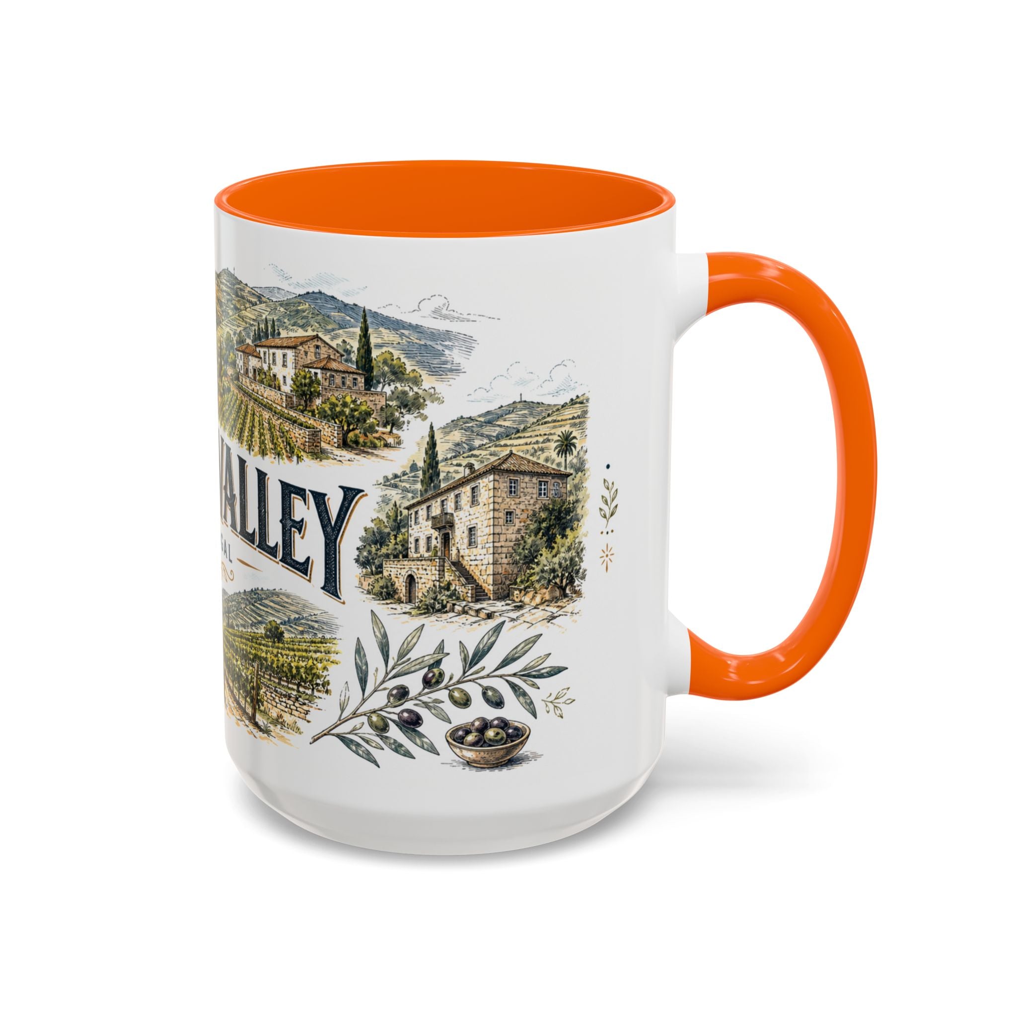 Douro Valley Mug, Portugal Travel Souvenir, Bucket List Gift, Accent Ceramic Coffee Mug 11oz 15oz