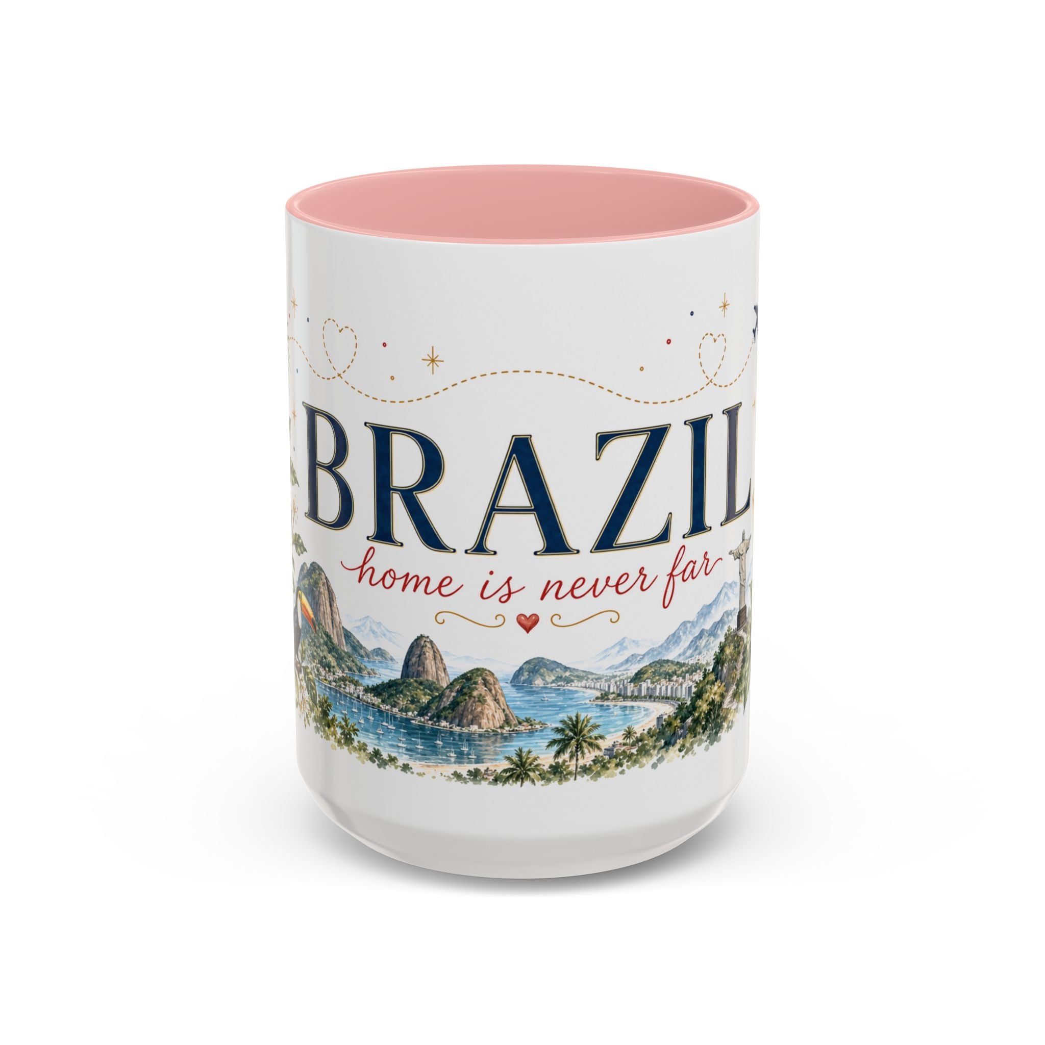 Brazil Home Country Mug | Moving Away Gift | Long Distance Friendship | 11 oz 15 oz Accent Mug