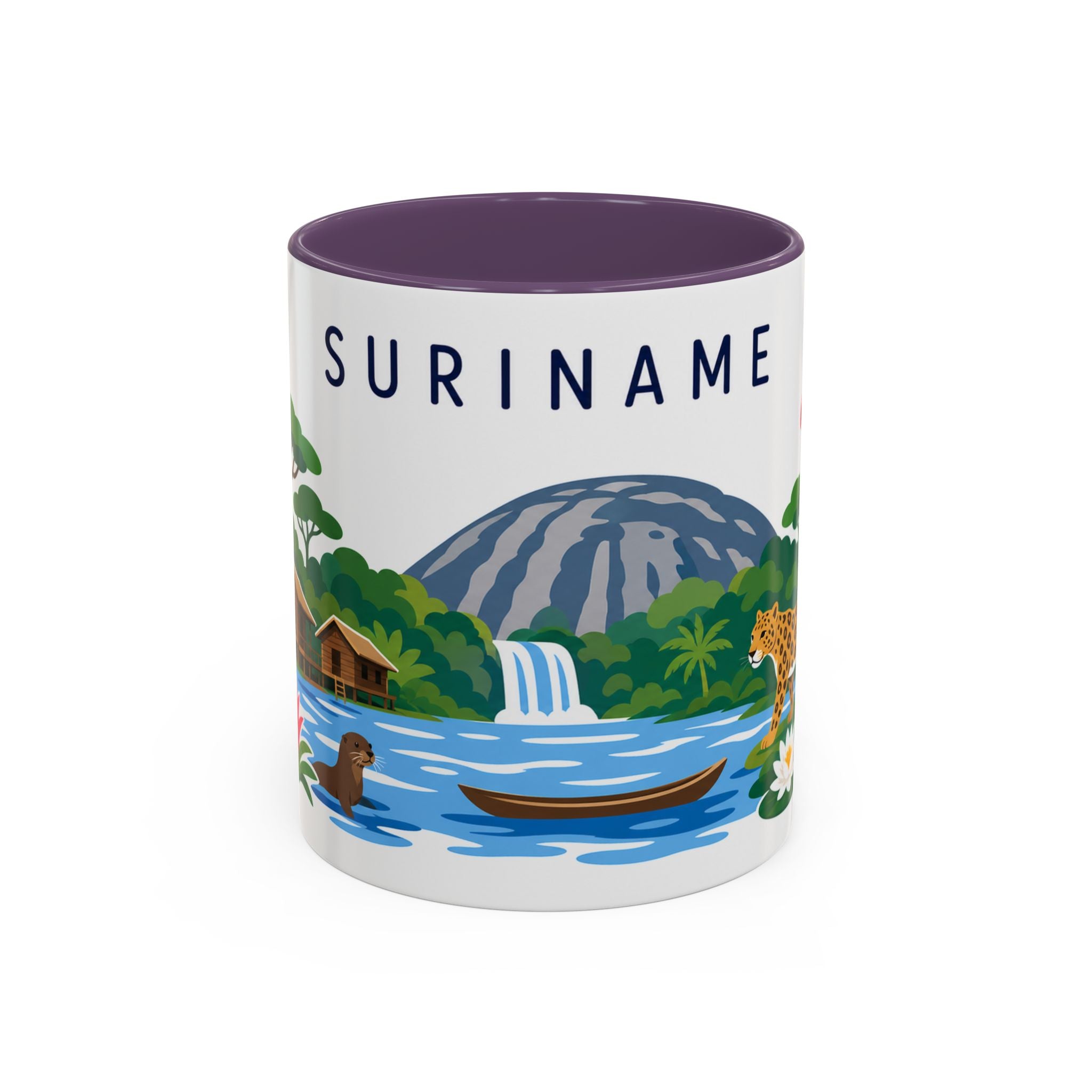 Suriname Coffee Mug | Travel Souvenir Accent Mug | Country Gift Ceramic Cup 11oz 15oz