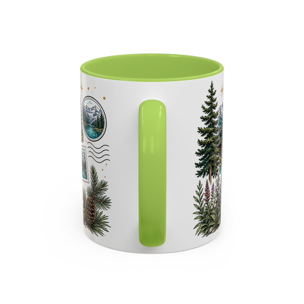 Banff Lake Louise Coffee Mug | Travel Destination Souvenir Gift | Accent Color Ceramic 11oz 15oz