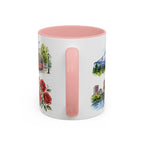 Portland Illustrated Travel Mug | City Souvenir Accent Coffee Mug | 11oz 15oz Ceramic Cup