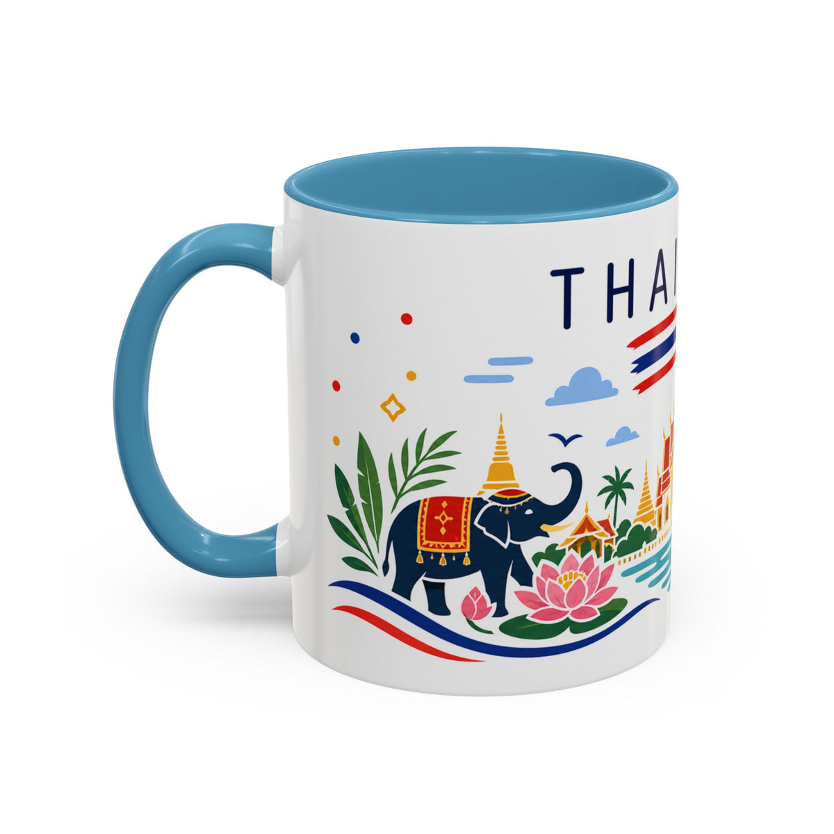 Thailand Coffee Mug | Travel Souvenir Accent Mug | Country Gift Ceramic Cup 11oz 15oz