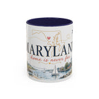 Maryland State Map Mug | Homesick Gift, Long Distance Friendship Coffee Cup (11oz 15oz)