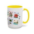 Zanzibar City Coffee Mug | Postage Stamp Collage Mug | Travel Souvenir Accent Cup 11oz 15oz
