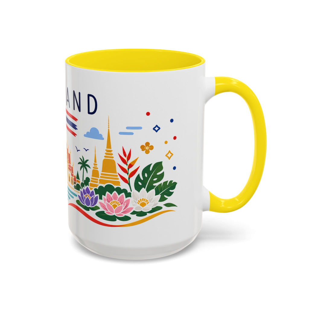 Thailand Coffee Mug | Travel Souvenir Accent Mug | Country Gift Ceramic Cup 11oz 15oz