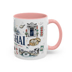 Shanghai Coffee Mug | China Souvenir Travel Gift | Accent Color Ceramic 11oz 15oz