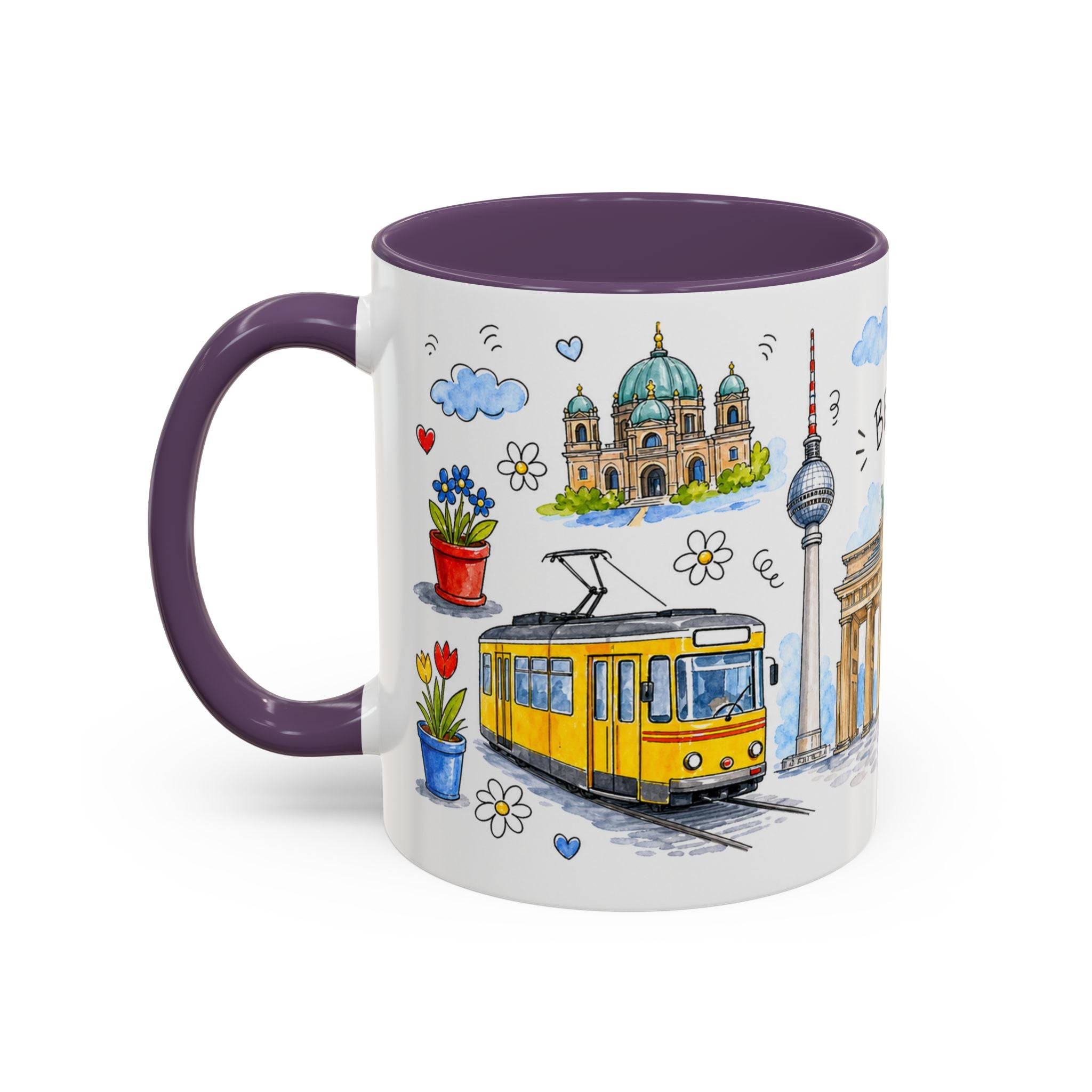Berlin Travel Mug | European City Souvenir Accent Coffee Mug | 11oz 15oz Ceramic Cup