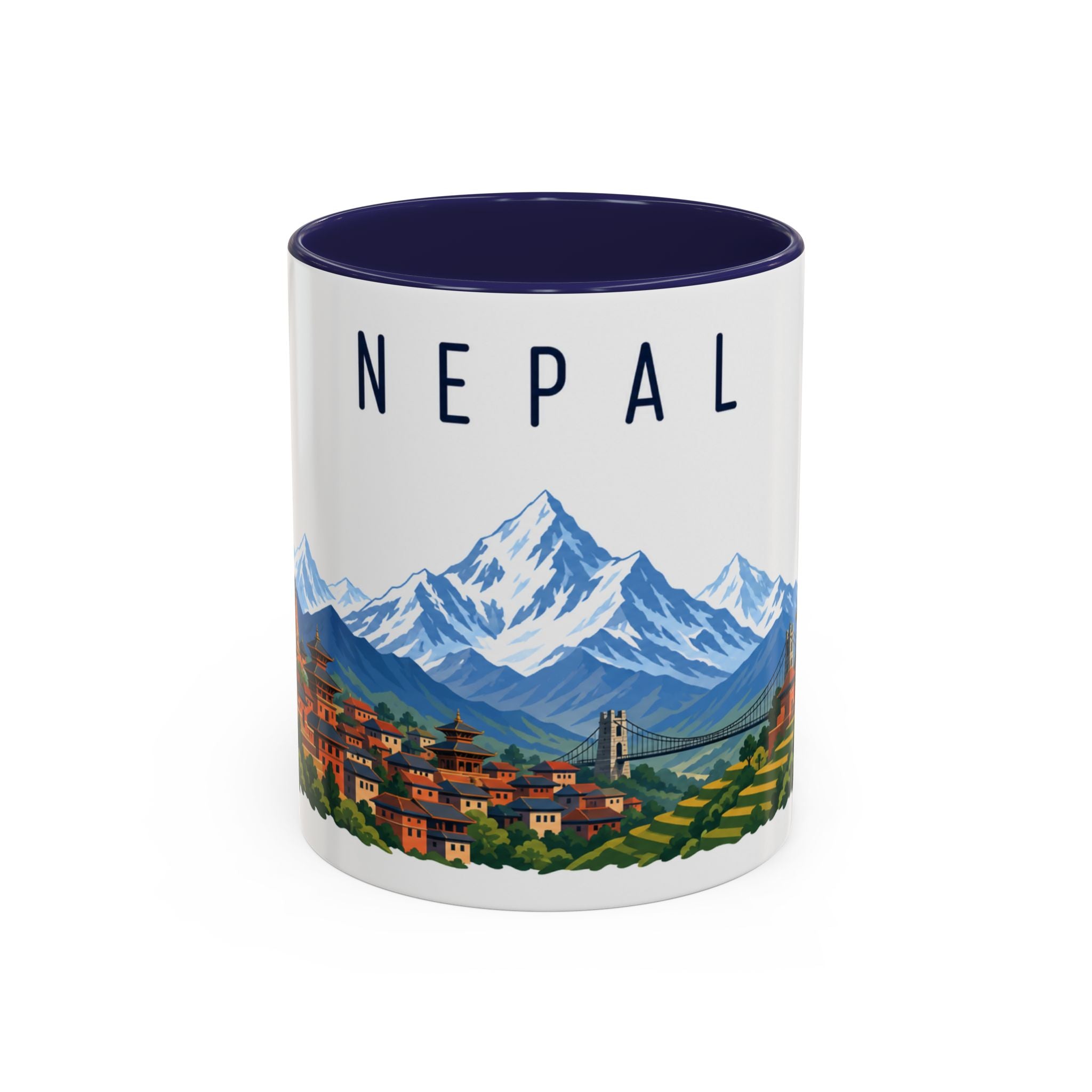 Nepal Coffee Mug | Travel Souvenir Accent Mug | Country Gift Ceramic Cup 11oz 15oz