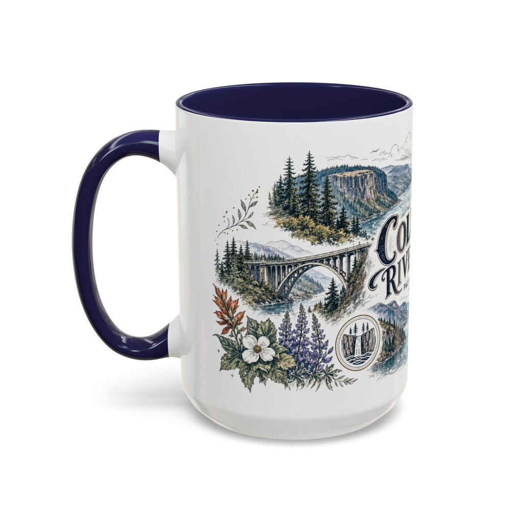 Columbia River Gorge Mug, Pacific Northwest Travel Souvenir, Bucket List Gift, Accent Ceramic Coffee Mug 11oz 15oz