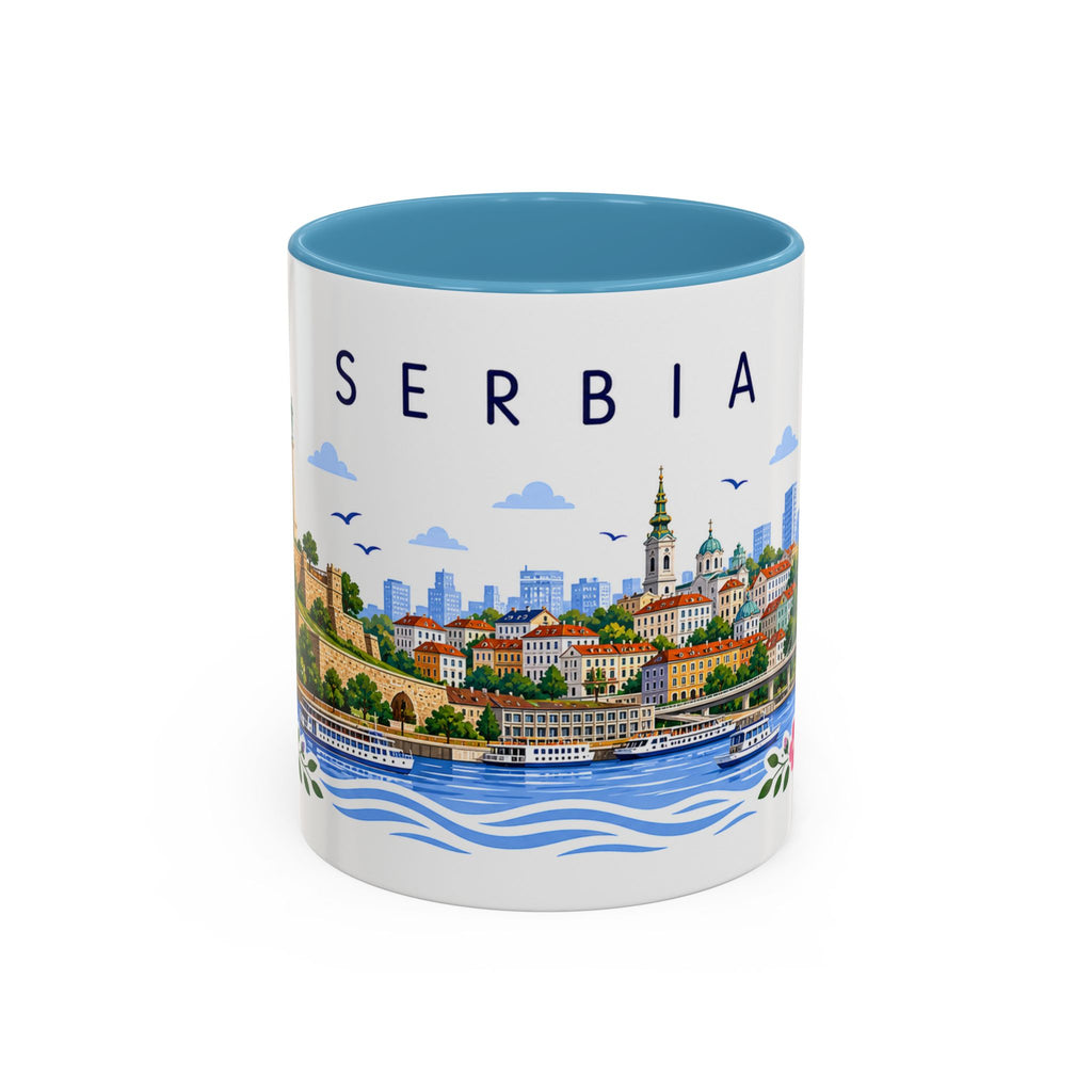 Serbia Coffee Mug | Travel Souvenir Accent Mug | Place Gift Ceramic Cup 11oz 15oz