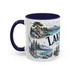 Lake Tahoe Mug, California Nevada Travel Souvenir, Bucket List Gift, Accent Ceramic Coffee Mug 11oz 15oz
