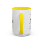 Rocky Mountain Coffee Mug | National Park Hiking Camping Gift | Accent Color Ceramic 11oz 15oz