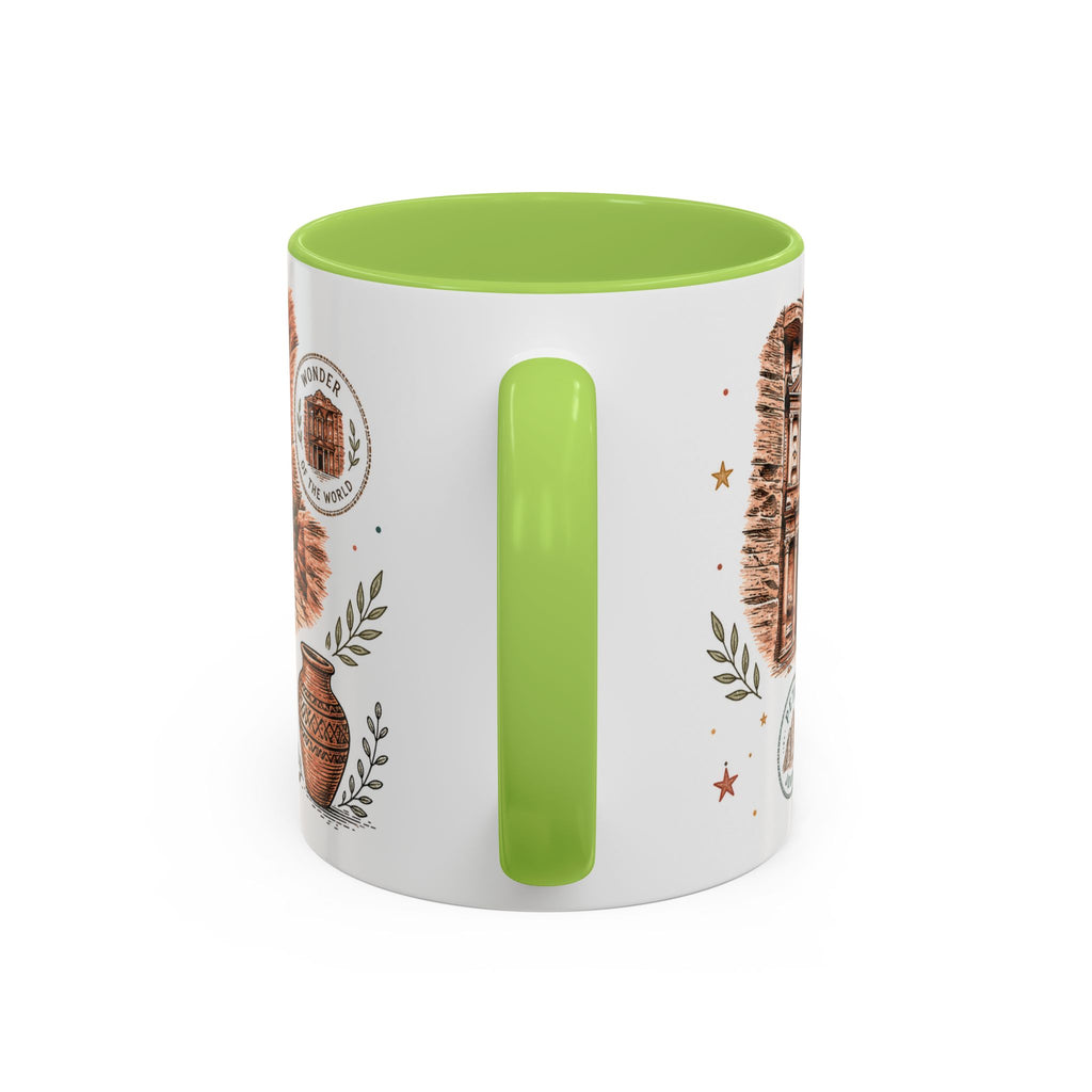 Petra Coffee Mug | Travel Destination Souvenir Gift | Accent Color Ceramic 11oz 15oz