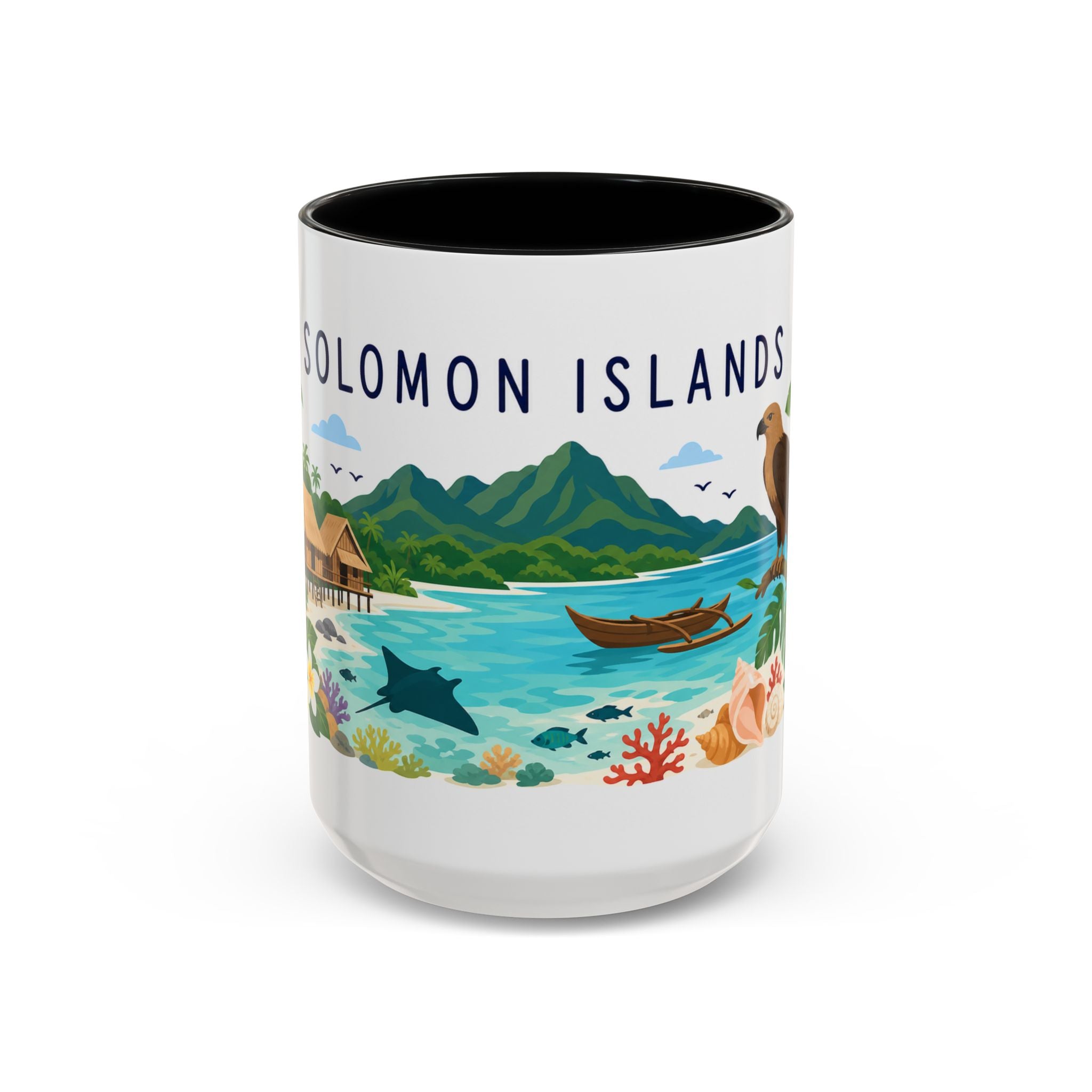Solomon Islands Coffee Mug | Travel Souvenir Accent Mug | Country Gift Ceramic Cup 11oz 15oz