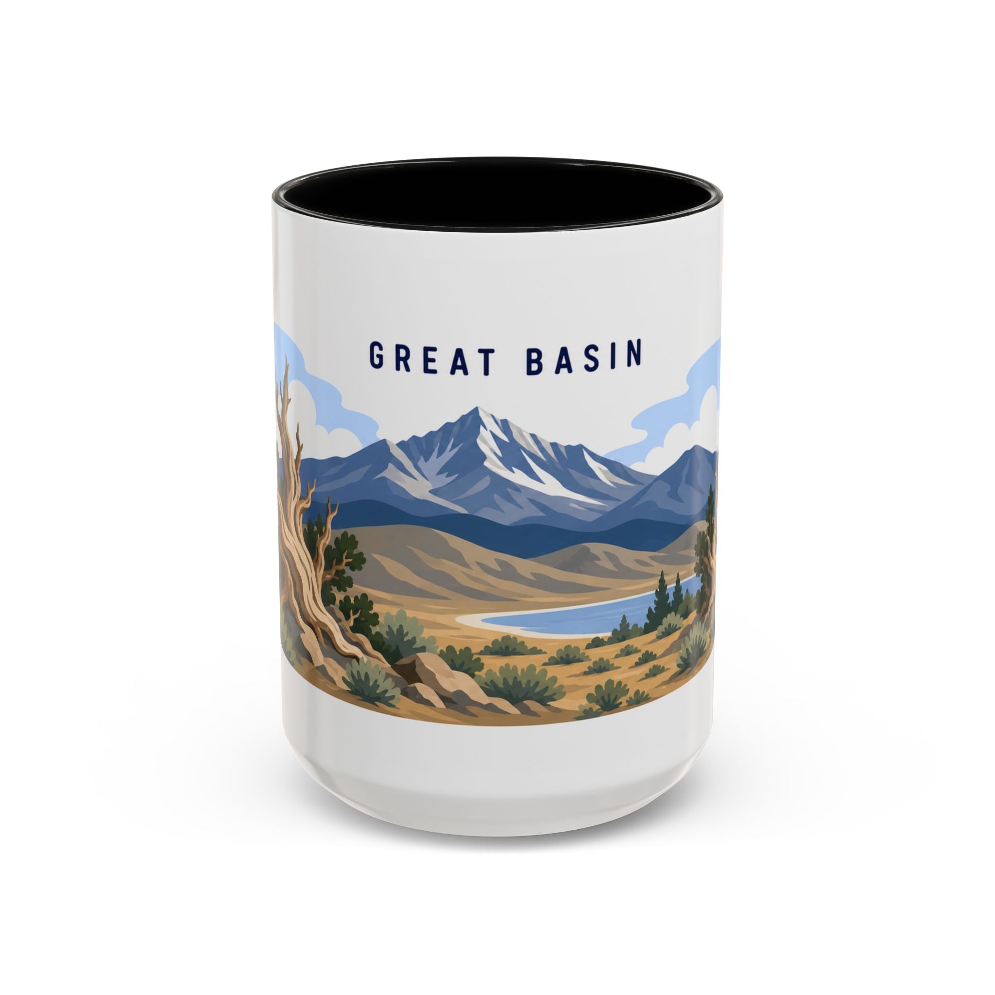 Great Basin National Park Coffee Mug | Solid Color Block Park Souvenir | 11oz 15oz Accent Mug