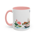 Bangkok Coffee Mug | Thailand Travel Souvenir | Porcelain Decal City Gift | 11oz 15oz Accent Mug