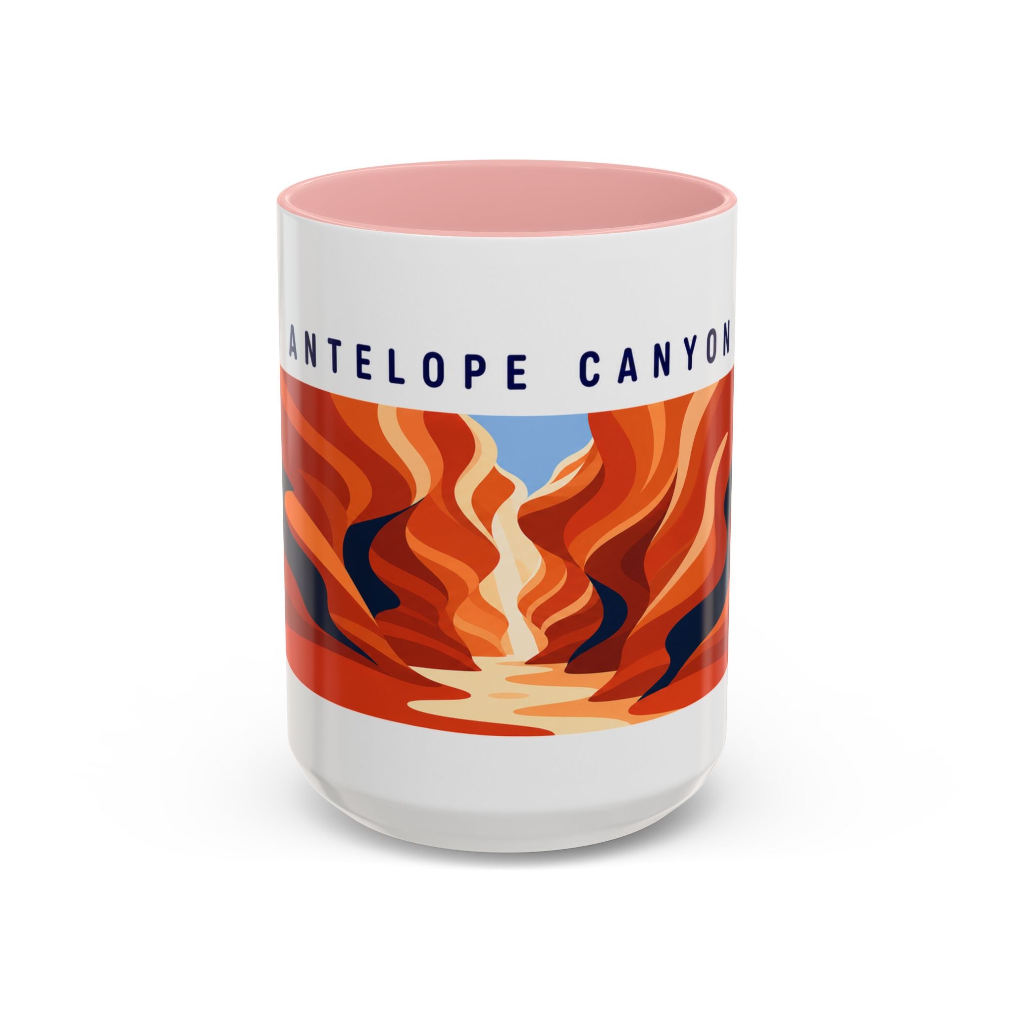 Antelope Canyon Coffee Mug | Travel Destination Souvenir Gift | Accent Color Ceramic 11oz 15oz
