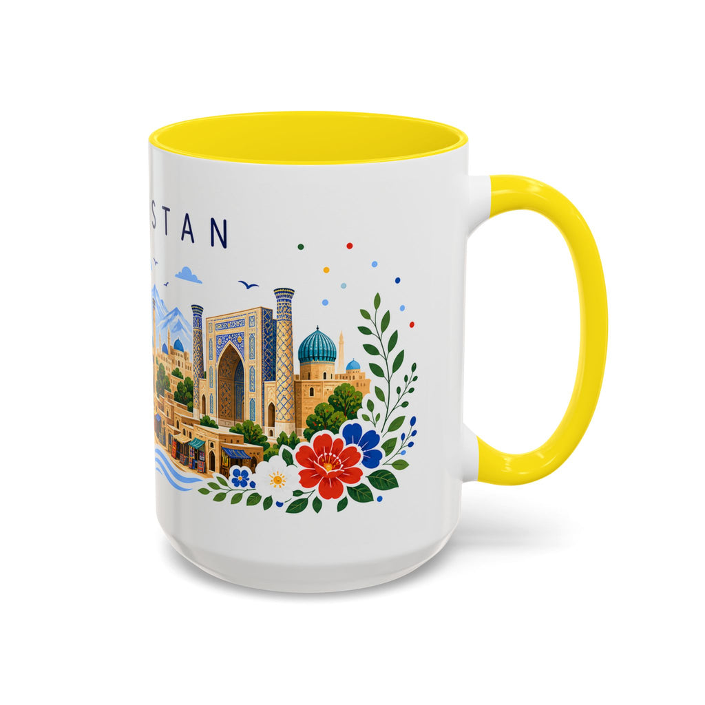 Uzbekistan Coffee Mug | Travel Souvenir Accent Mug | Place Gift Ceramic Cup 11oz 15oz