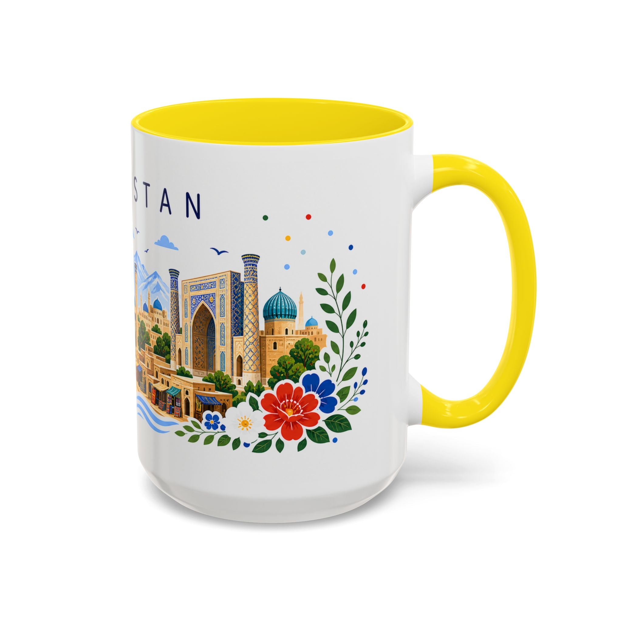 Uzbekistan Coffee Mug | Travel Souvenir Accent Mug | Place Gift Ceramic Cup 11oz 15oz