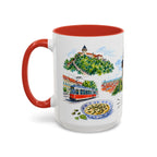 Graz Illustrated Travel Mug | City Souvenir Accent Coffee Mug | 11oz 15oz Ceramic Cup