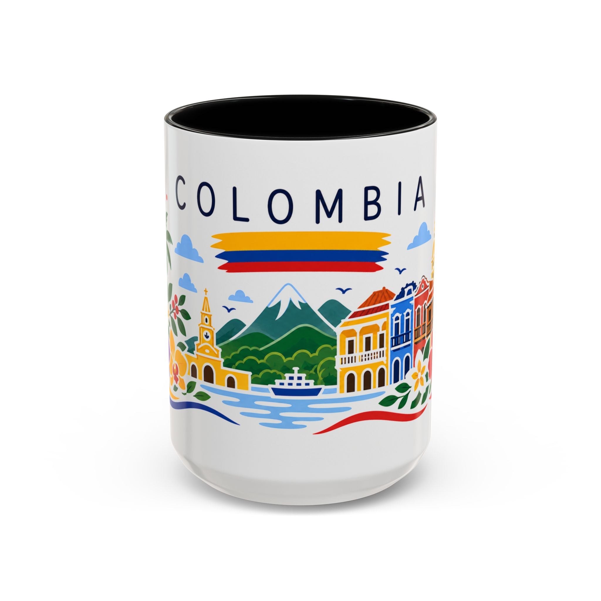 Colombia Coffee Mug | Travel Souvenir Accent Mug | Country Gift Ceramic Cup 11oz 15oz