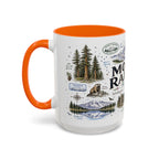 Mount Rainier Coffee Mug | National Park Hiking Washington Gift | Accent Color Ceramic 11oz 15oz