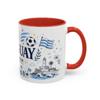 Uruguay Soccer Coffee Mug | World Cup Fan Gift | Accent Color Ceramic 11oz 15oz Match Day Cup