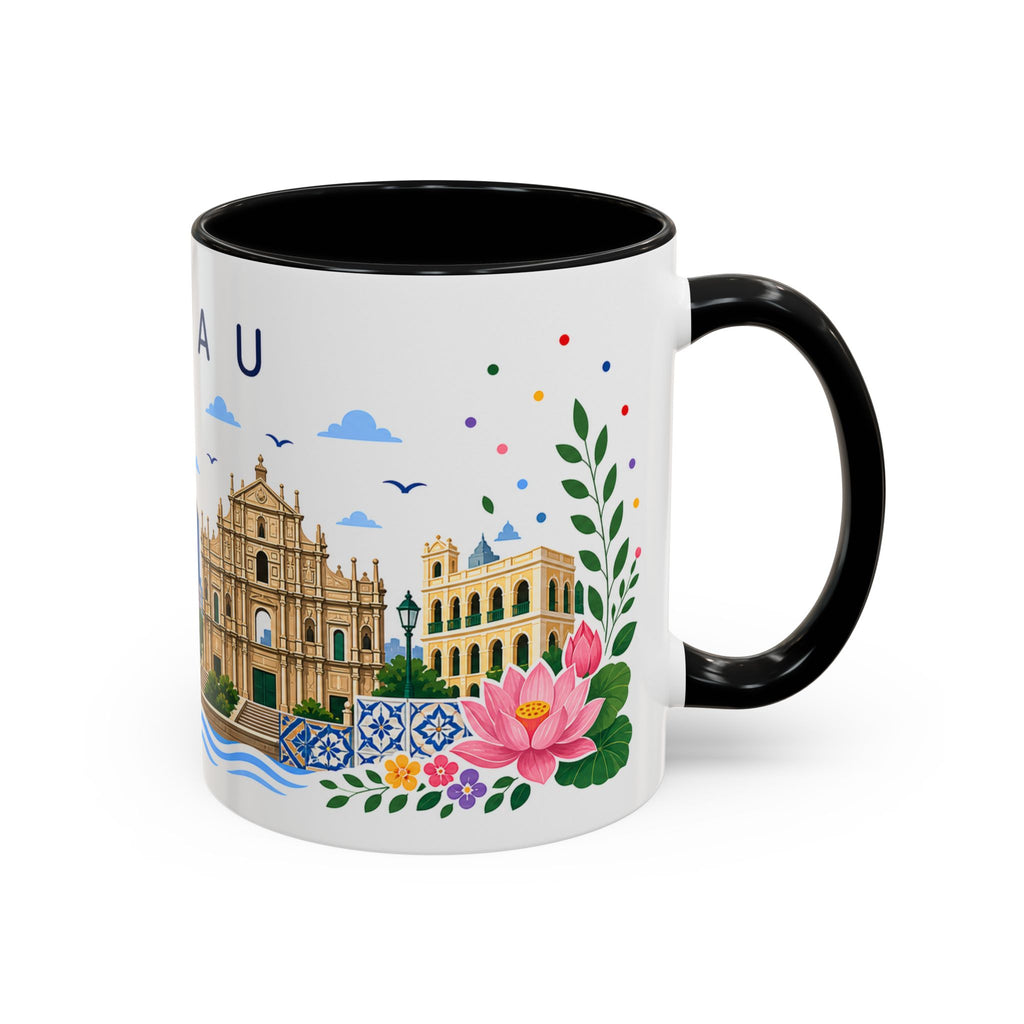 Macau Coffee Mug | Travel Souvenir Accent Mug | Place Gift Ceramic Cup 11oz 15oz
