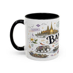 Bangkok Coffee Mug | Thailand Souvenir Travel Gift | Accent Color Ceramic 11oz 15oz