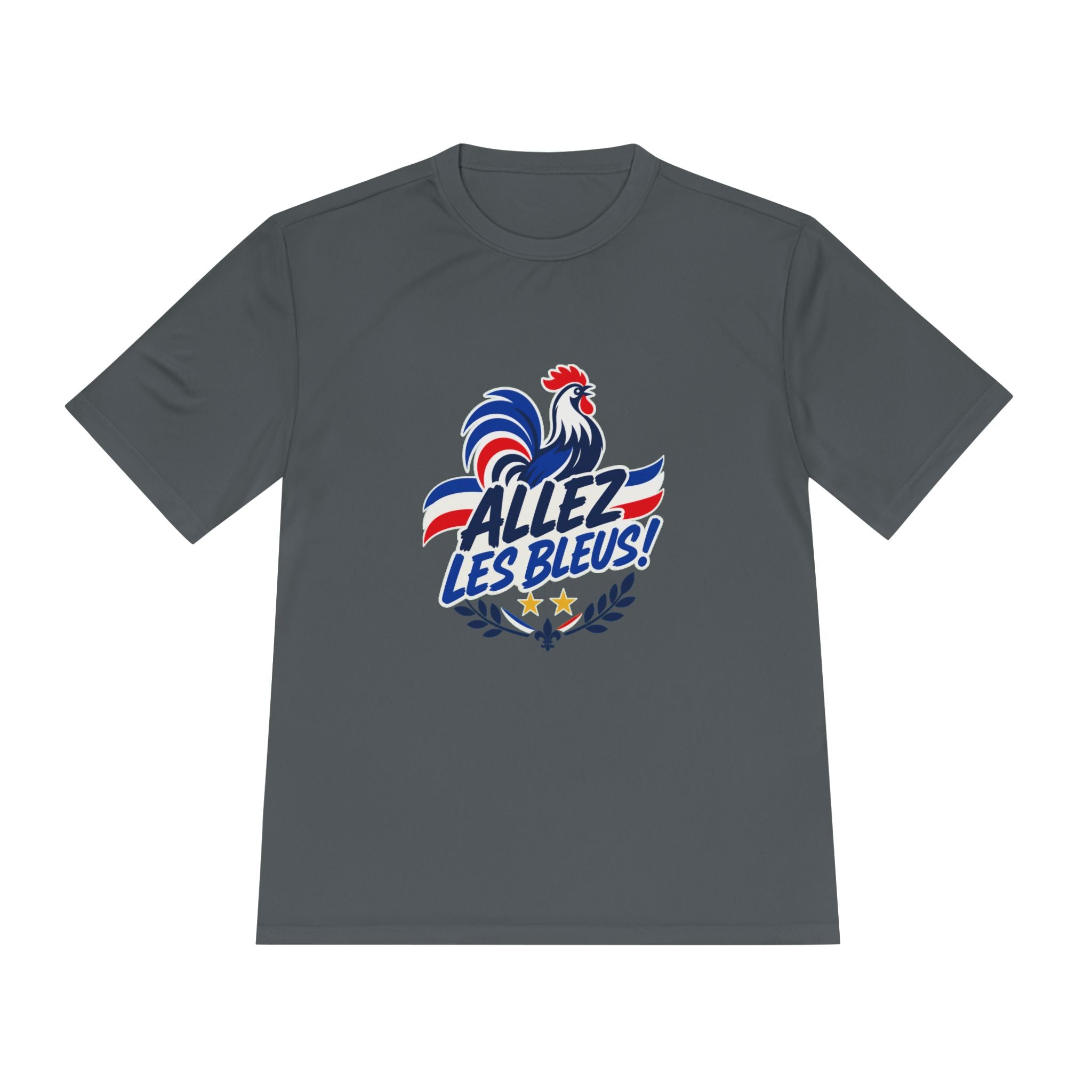 France Soccer T Shirt, Allez Les Bleus Tee, World Football Fan Shirt, Moisture Wicking Sport Tee