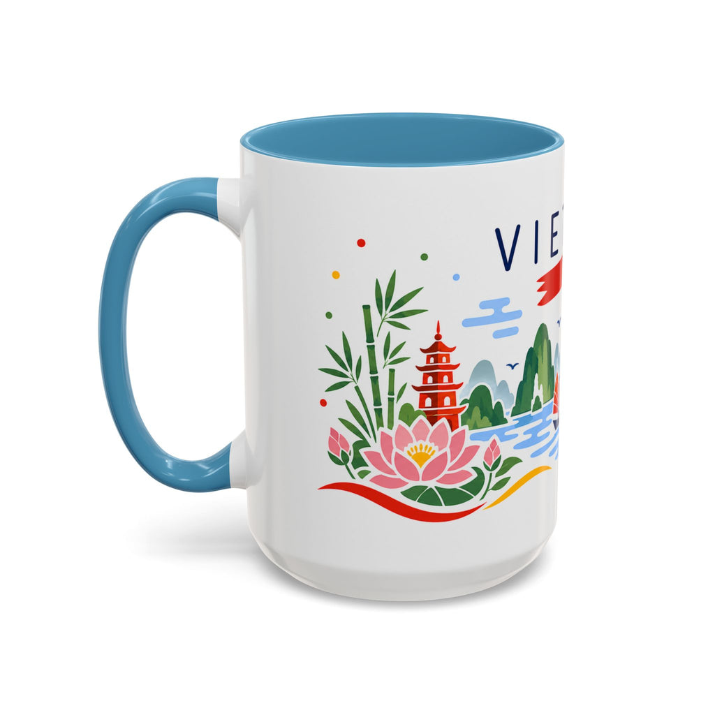 Vietnam Coffee Mug | Travel Souvenir Accent Mug | Country Gift Ceramic Cup 11oz 15oz