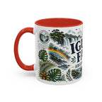 Iguazu Falls Coffee Mug | Travel Destination Souvenir Gift | Accent Color Ceramic 11oz 15oz