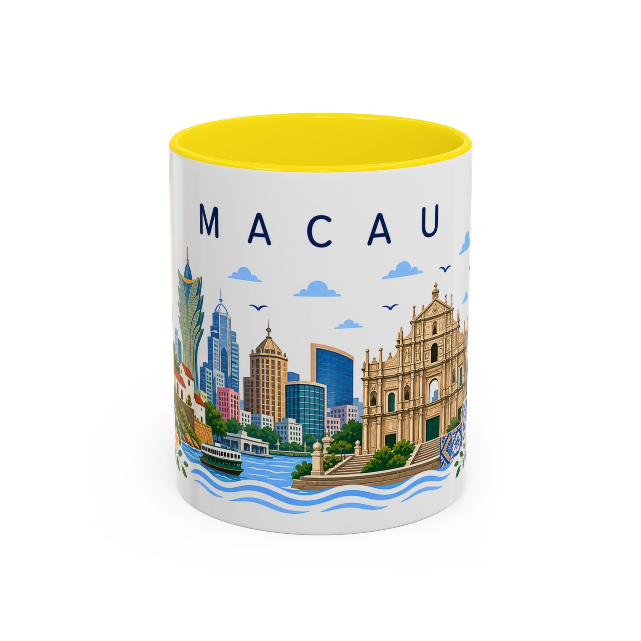 Macau Coffee Mug | Travel Souvenir Accent Mug | Place Gift Ceramic Cup 11oz 15oz