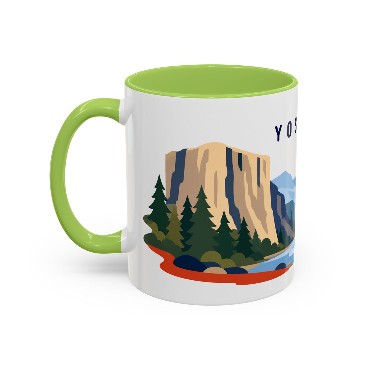 Yosemite Coffee Mug | Travel Destination Souvenir Gift | Accent Color Ceramic 11oz 15oz