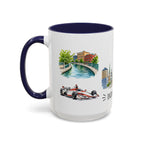 Indianapolis Illustrated Travel Mug | City Souvenir Accent Coffee Mug | 11oz 15oz Ceramic Cup