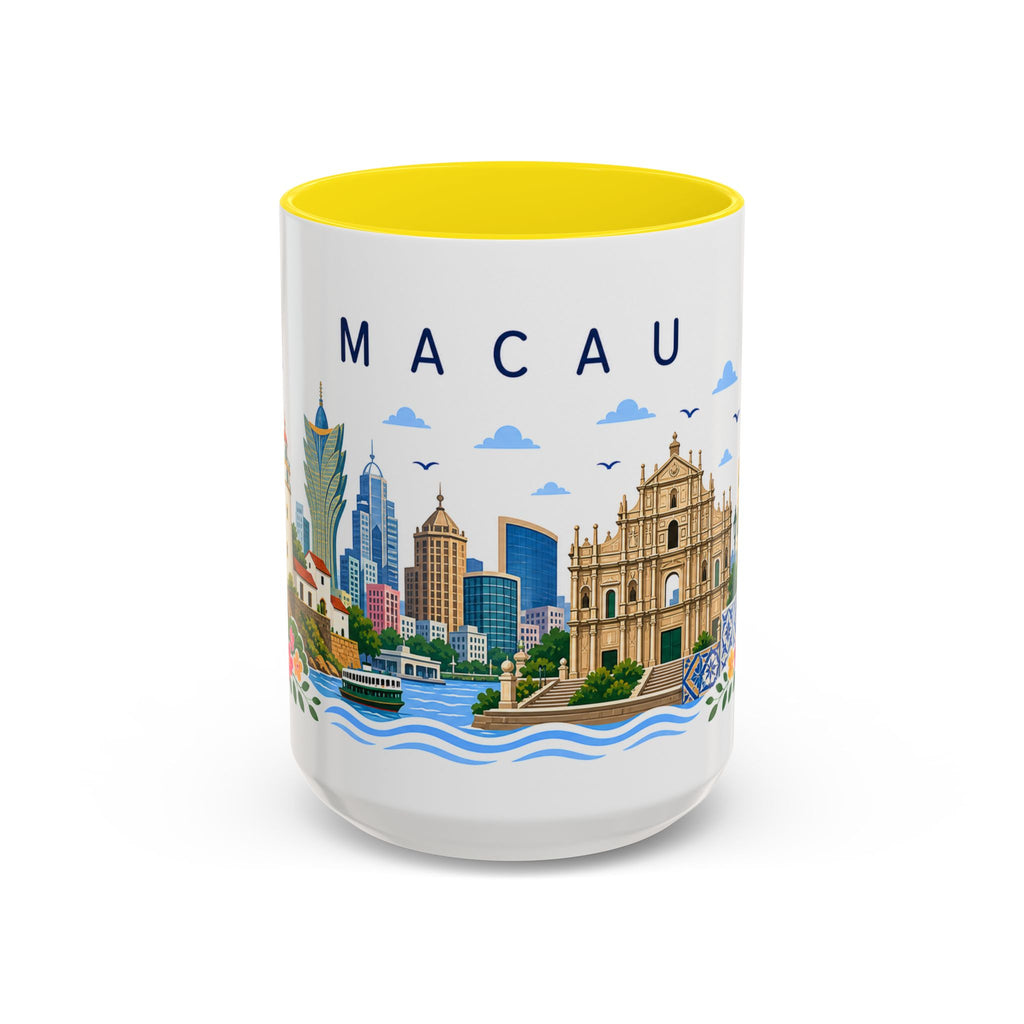 Macau Coffee Mug | Travel Souvenir Accent Mug | Place Gift Ceramic Cup 11oz 15oz