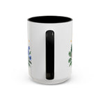 Capricorn Zodiac Coffee Mug | Sea Goat and Floral Design | Astrology Birthday Gift | 11 oz 15 oz Ceramic Accent Mug