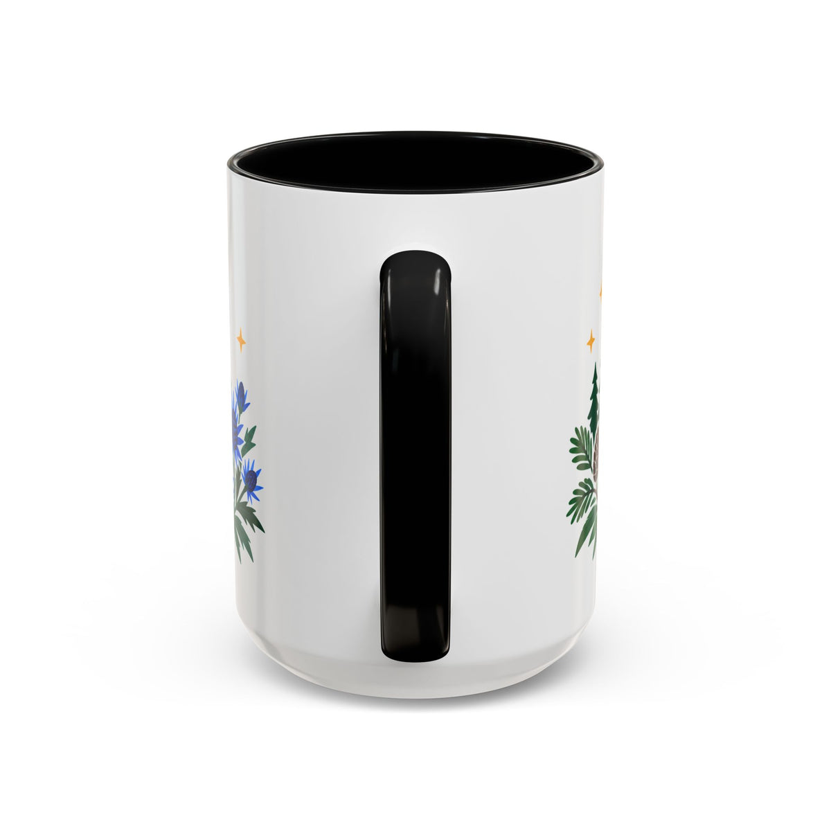 Capricorn Zodiac Coffee Mug | Sea Goat and Floral Design | Astrology Birthday Gift | 11 oz 15 oz Ceramic Accent Mug