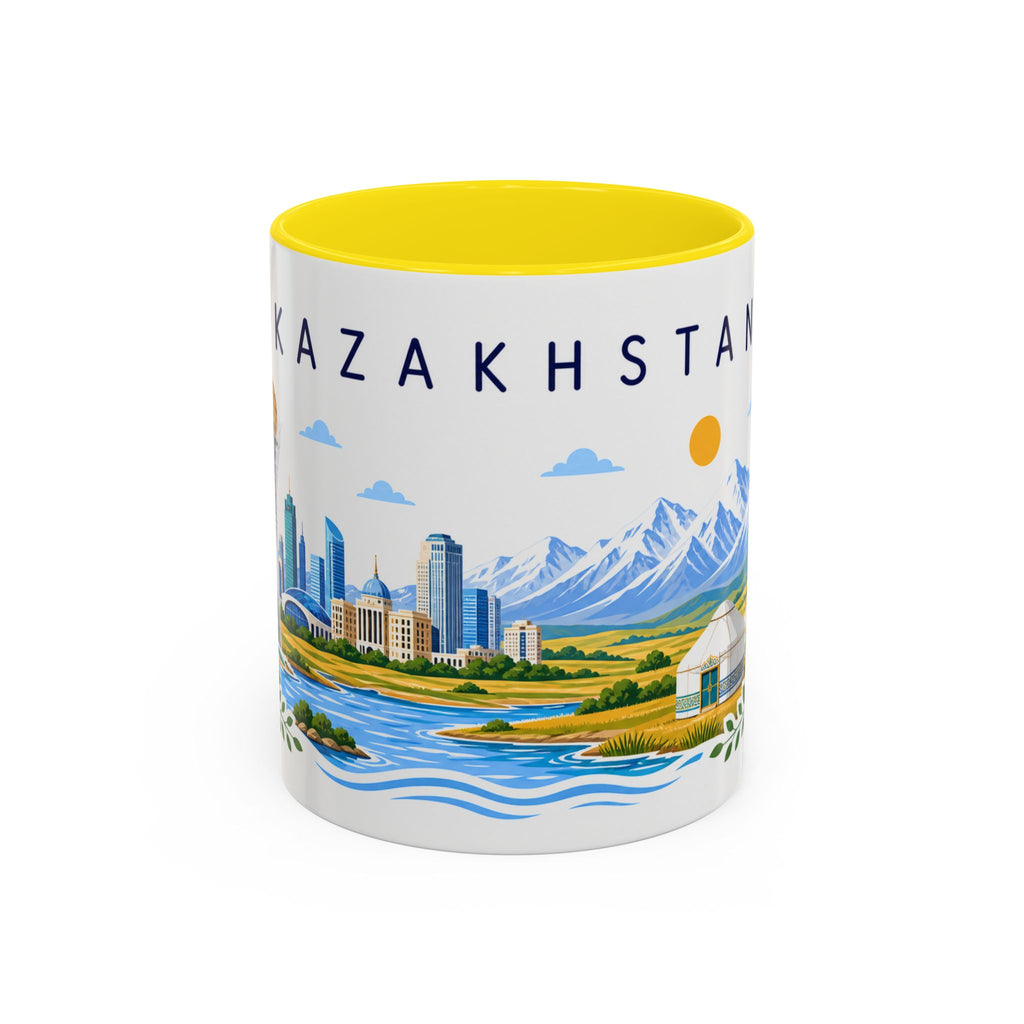 Kazakhstan Coffee Mug | Travel Souvenir Accent Mug | Place Gift Ceramic Cup 11oz 15oz