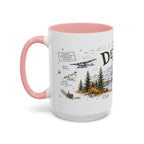Denali National Park Coffee Mug | Alaska National Park Hiking Gift | Accent Color Ceramic 11oz 15oz