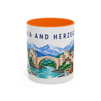 Bosnia and Herzegovina Coffee Mug | Travel Souvenir Accent Mug | Country Gift Ceramic Cup 11oz 15oz