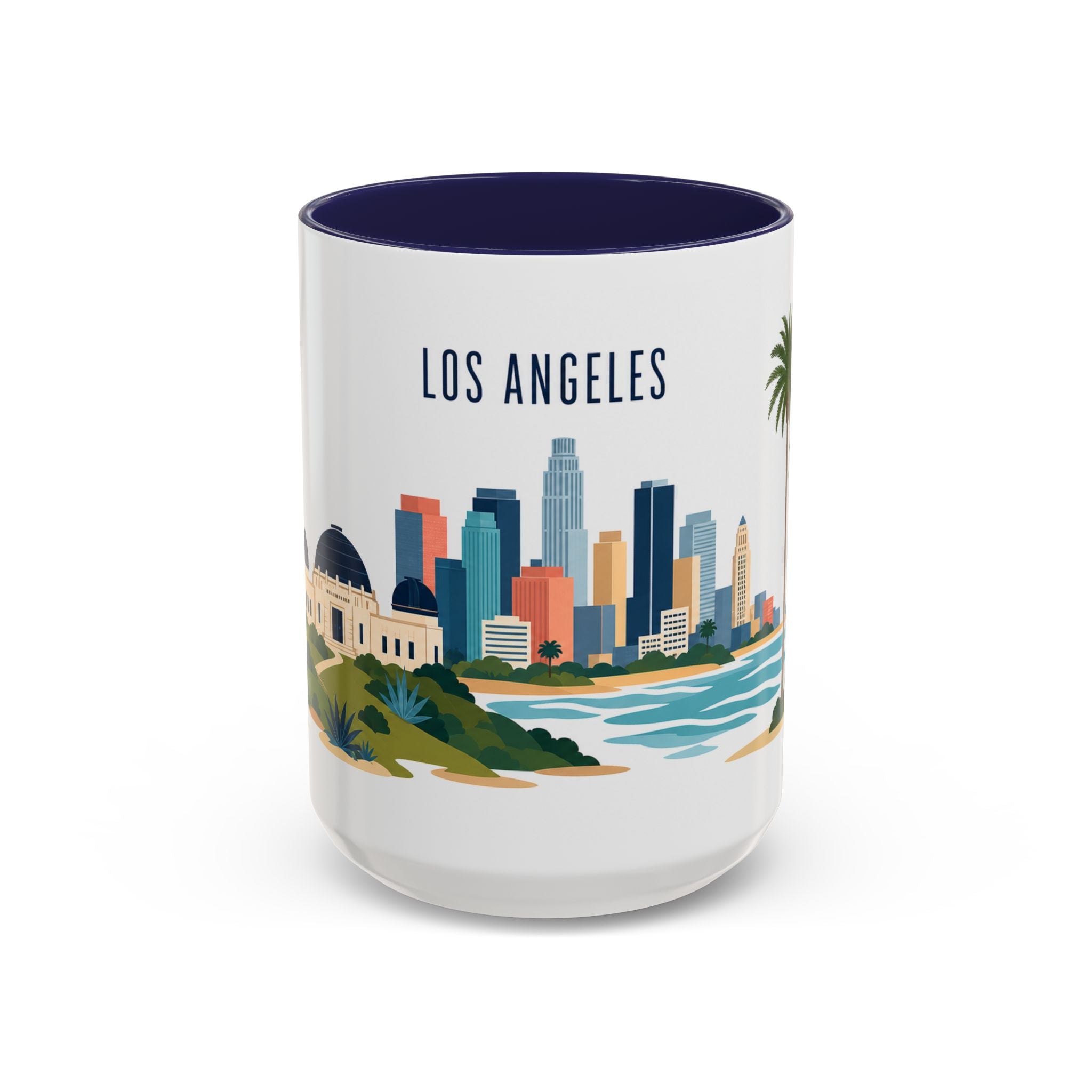 Los Angeles Coffee Mug | United States Travel Souvenir | Porcelain Decal City Gift | 11oz 15oz Accent Mug