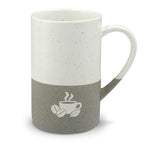 Coffee Morning Engraved Speckled Ceramic Mug, 13oz, Minimalist Coffee Cup, Gift for Nature Lovers