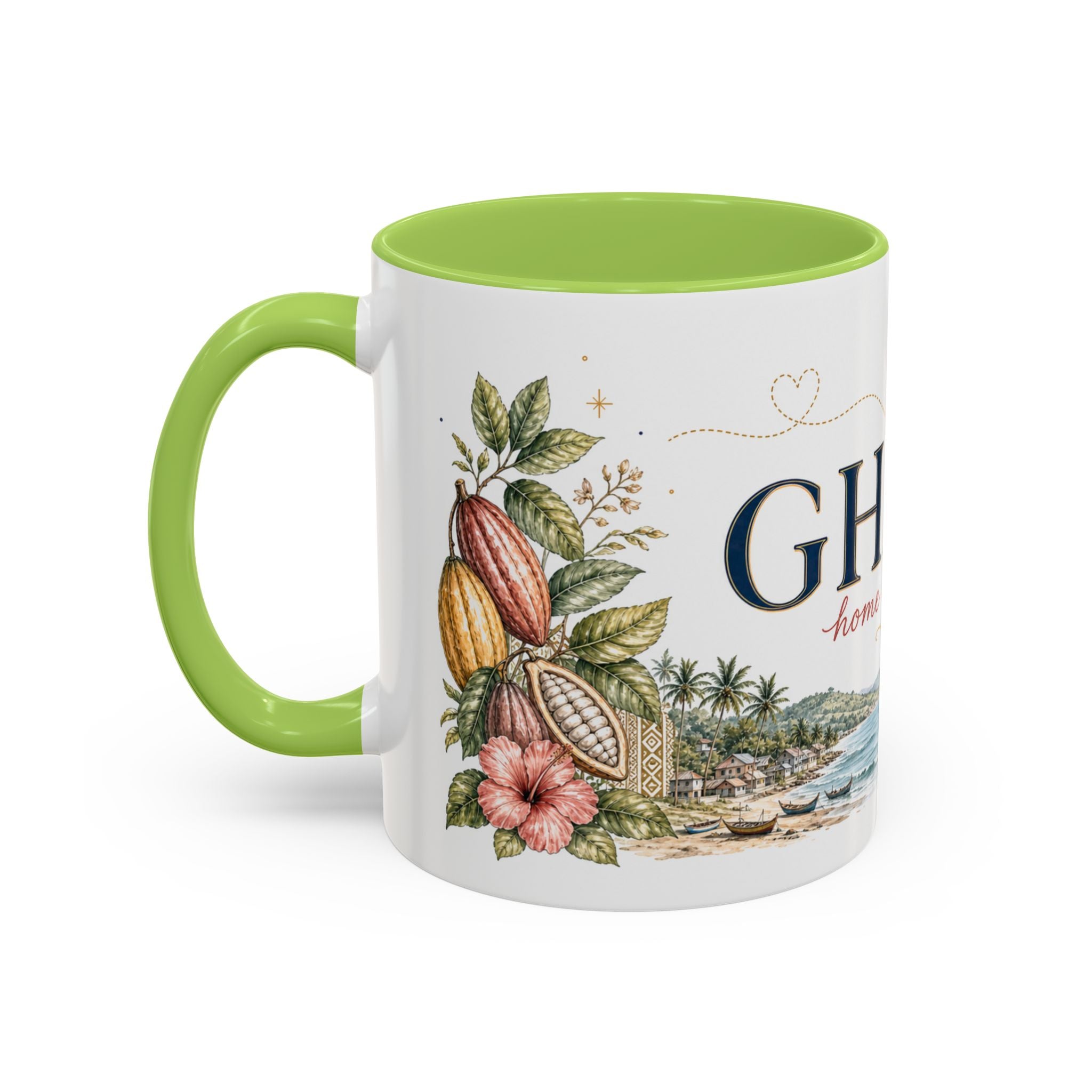 Ghana Home Country Mug | Moving Away Gift | Long Distance Friendship | 11 oz 15 oz Accent Mug