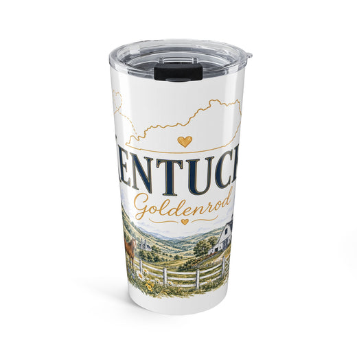 Kentucky State Flower 20oz Tumbler | Goldenrod Botanical State Flower Gift | Insulated Stainless Steel Travel Cup