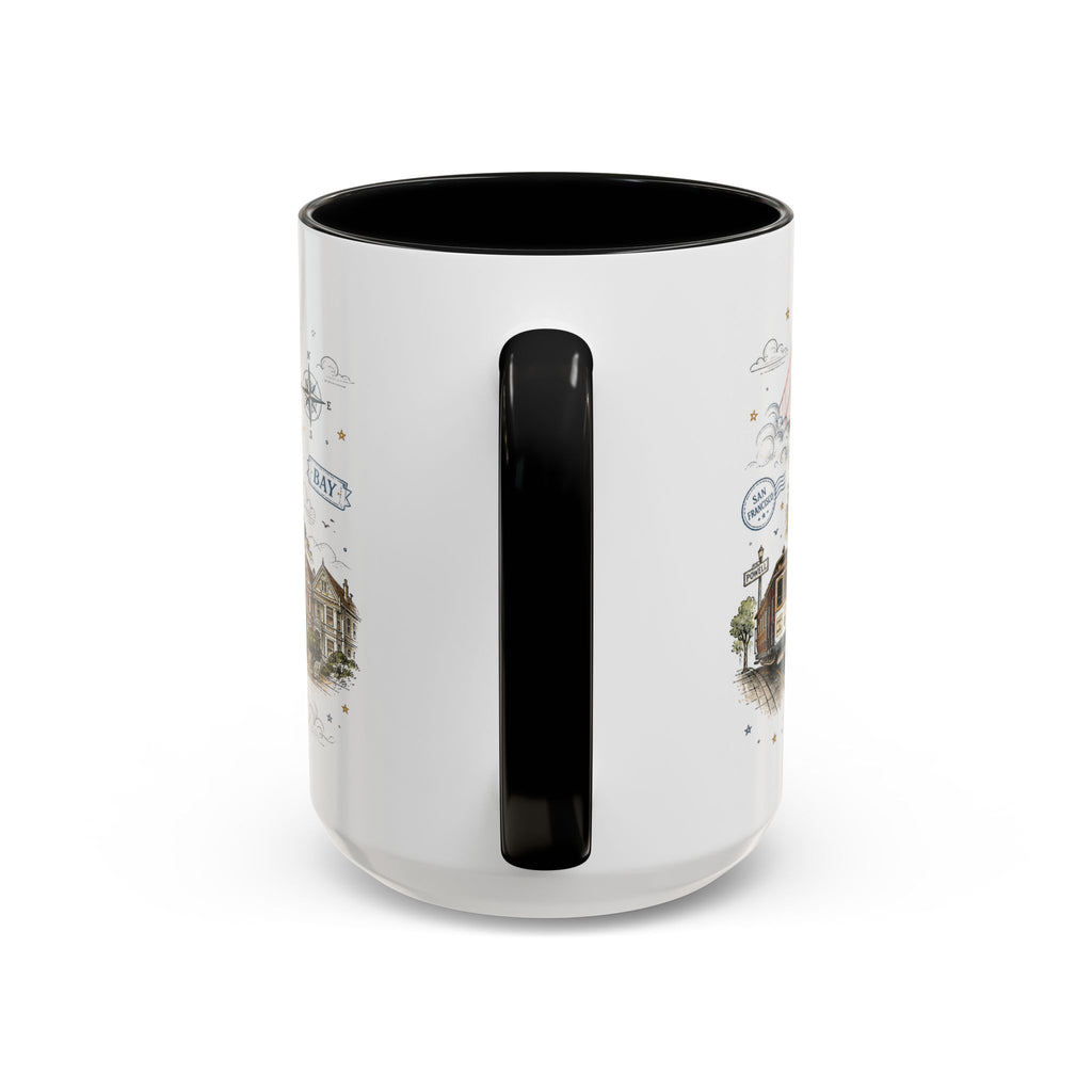 San Francisco Coffee Mug | California Souvenir Travel Gift | Accent Color Ceramic 11oz 15oz