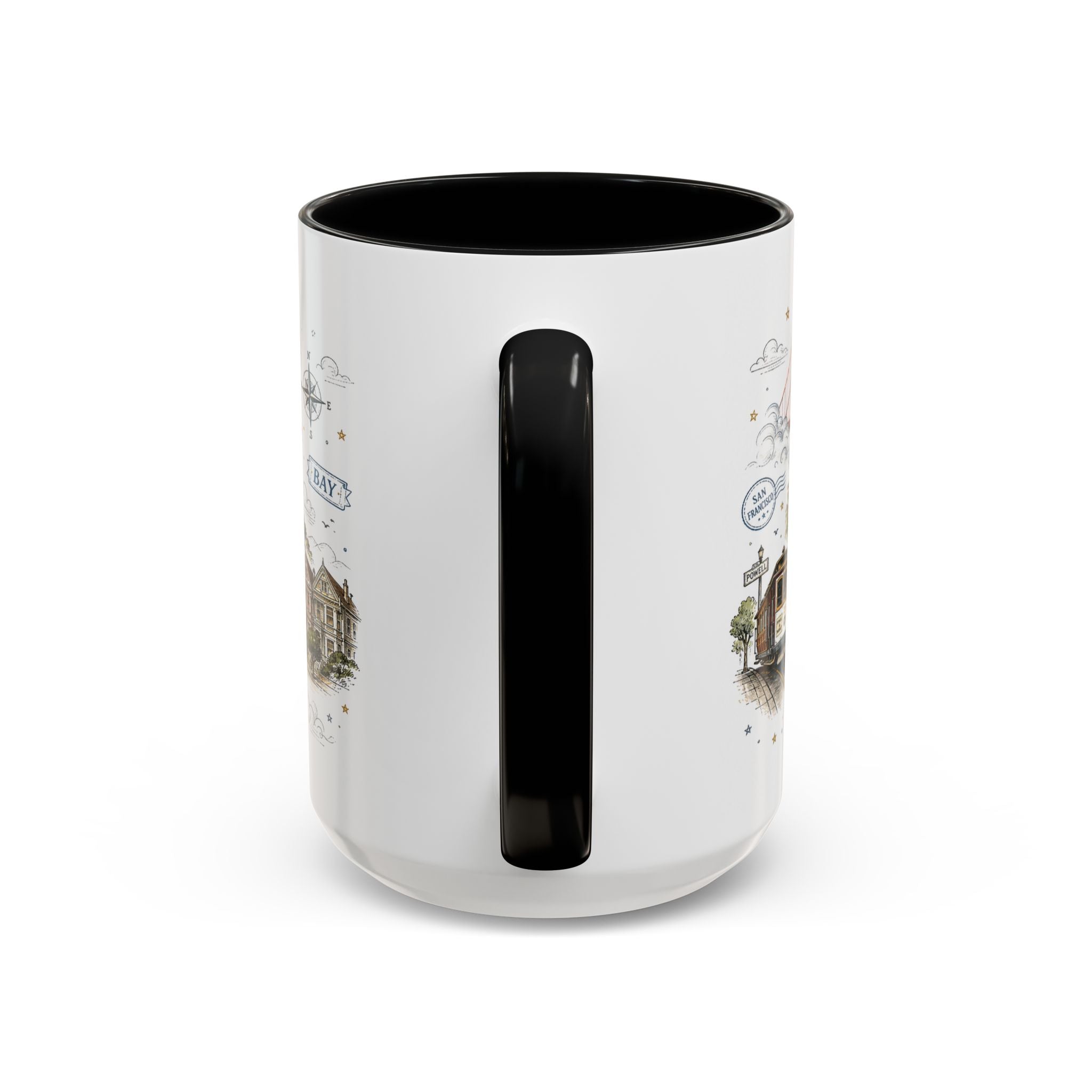 San Francisco Coffee Mug | California Souvenir Travel Gift | Accent Color Ceramic 11oz 15oz