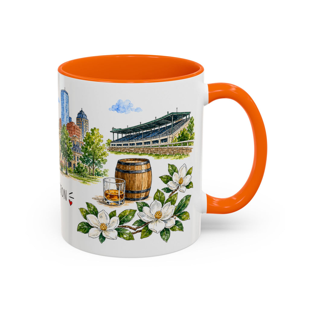 Lexington Illustrated Travel Mug | City Souvenir Accent Coffee Mug | 11oz 15oz Ceramic Cup