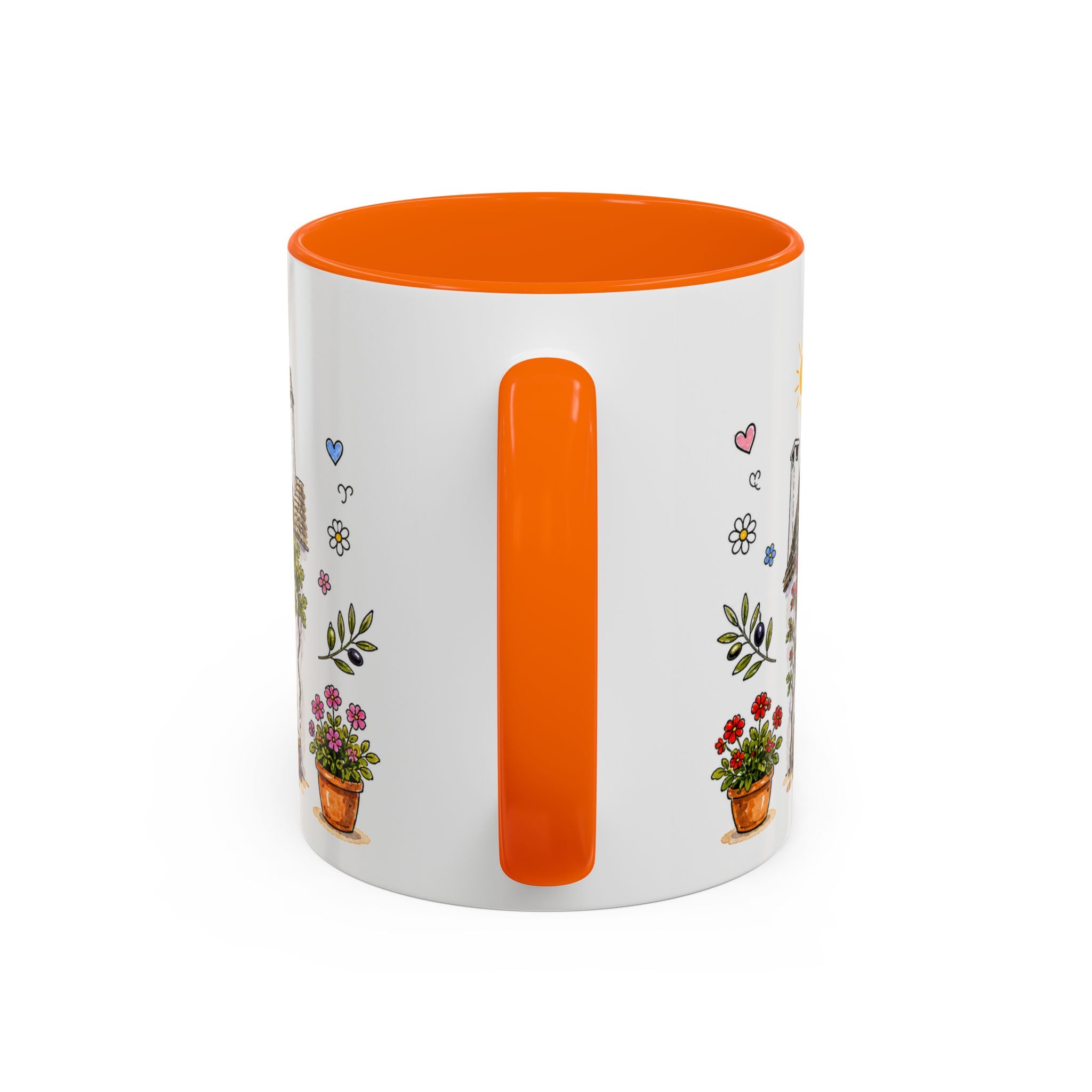 Alberobello Illustrated Travel Mug | Italy Souvenir Accent Coffee Mug | 11oz 15oz Ceramic Cup